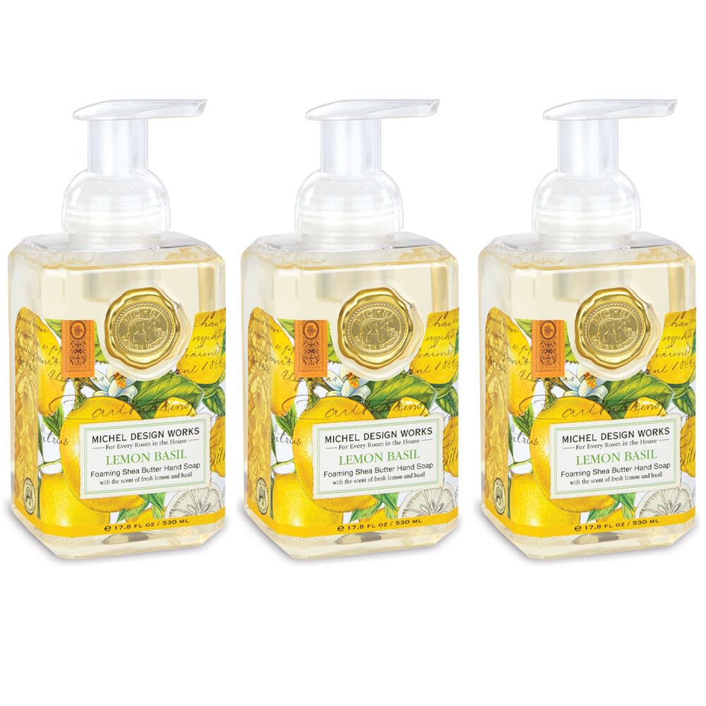Michel Design Works front packaging showing decorative bottle and medallion, enhances counters