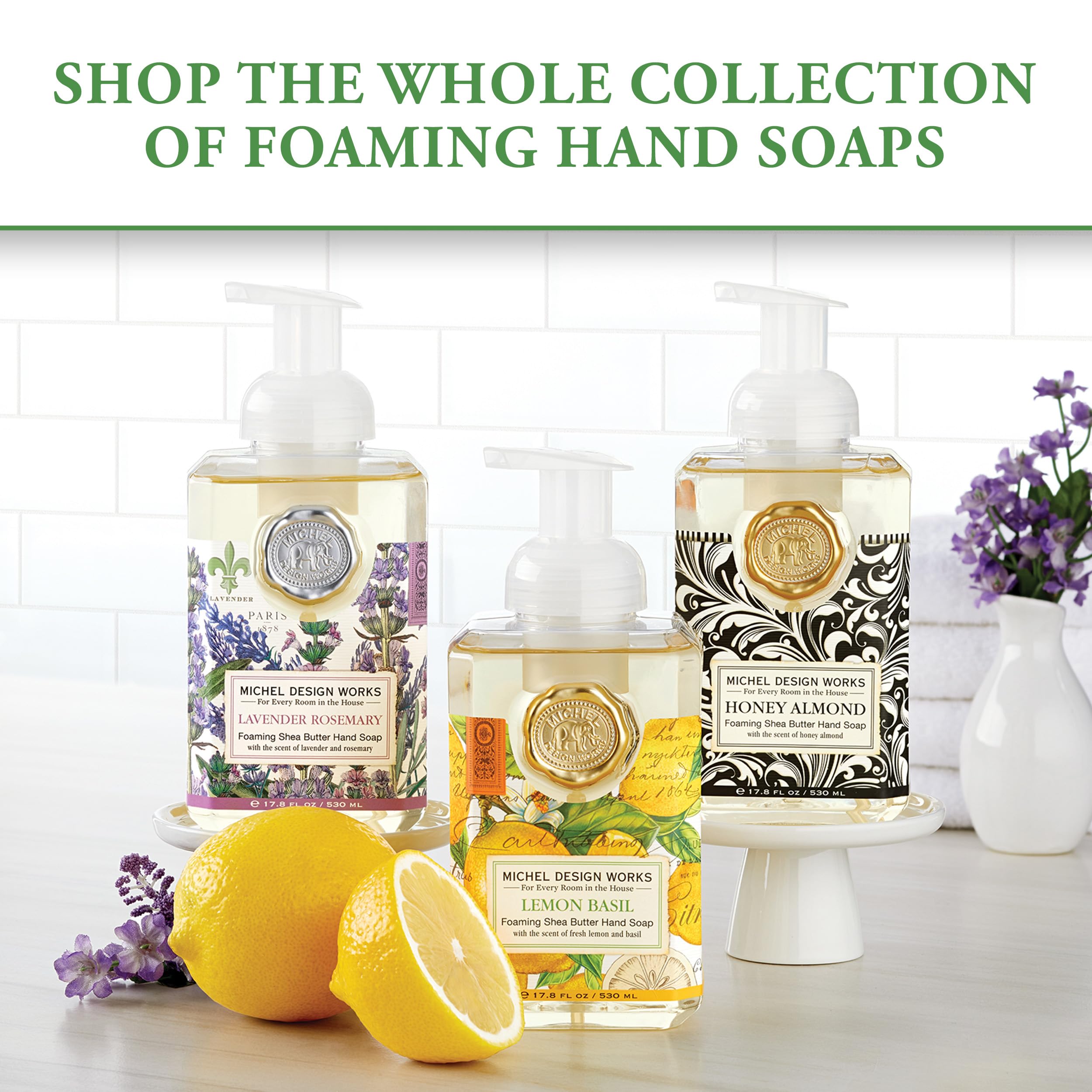 Michel Design Works at kitchen sink showing effective, quick handwashing convenience