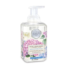 Michel Design Works front bottle showing Wild Hydrangea packaging and elegant look