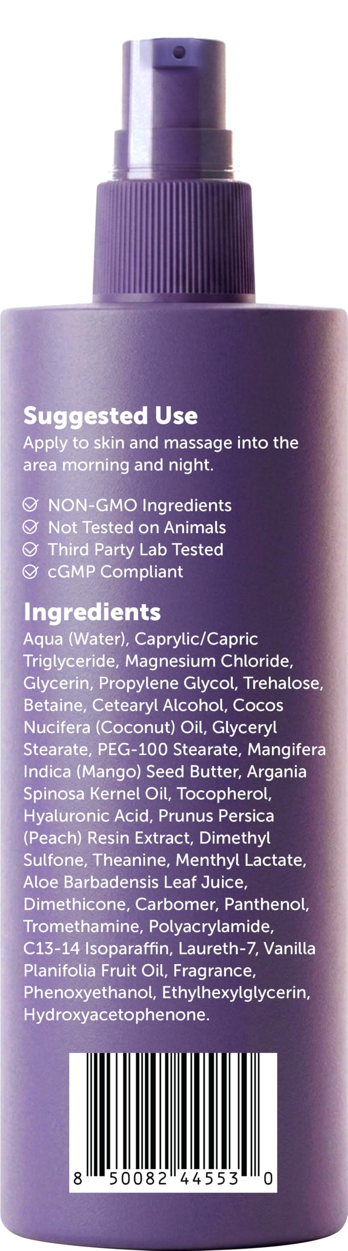Lavender sprigs beside Micro Ingredients bottle emphasizing calming scent benefit