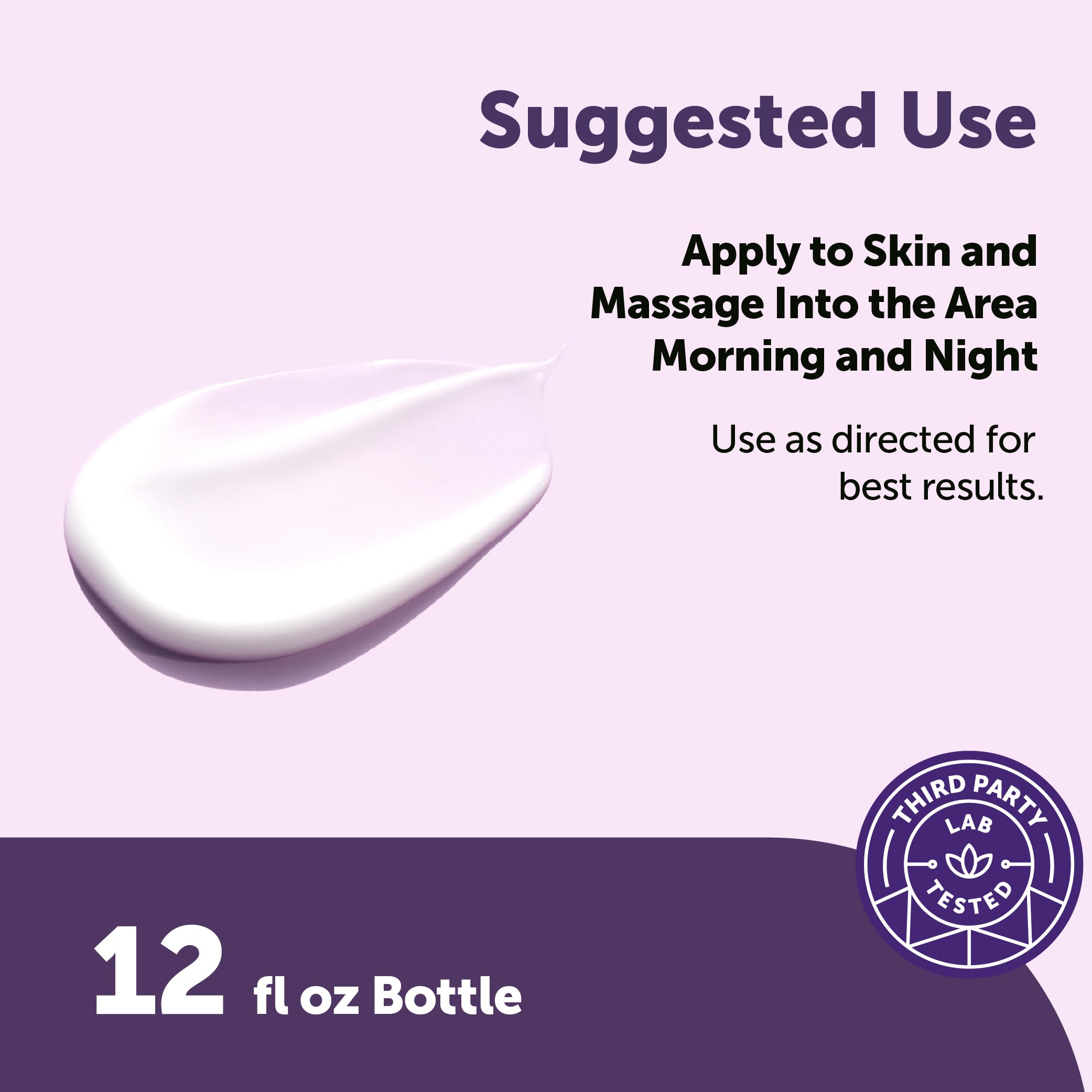 Micro Ingredients lotion texture close-up showing fast-absorbing, non-greasy finish