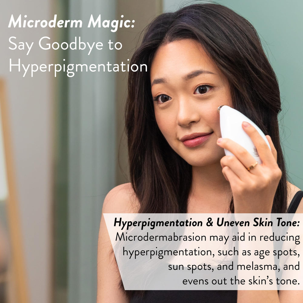 Microderm GLO boxed packaging with manual illustrating what’s included in the kit
