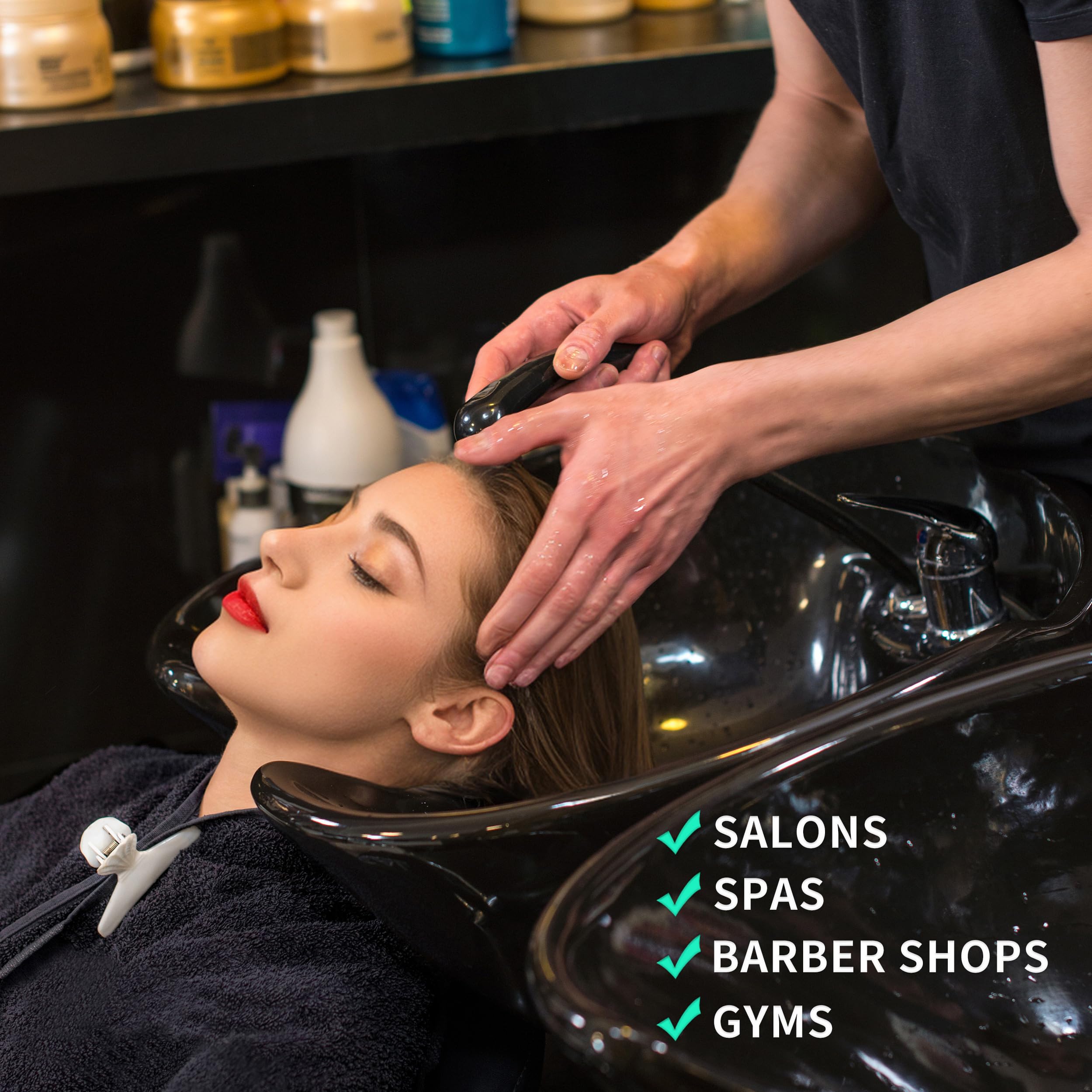 MICROFI towels at a salon station showing professional-ready, reusable convenience