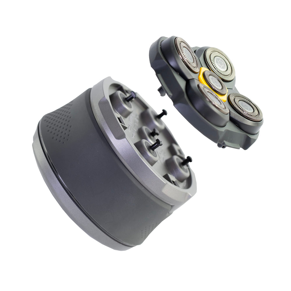 MicroTouch close-up of titanium blades highlighting sharp cutting surface benefit