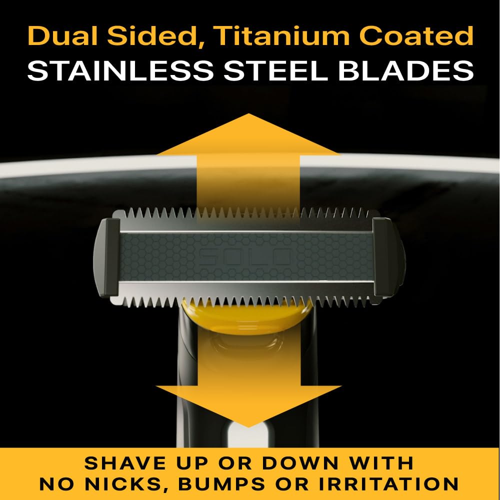 MicroTouch SOLO three grooming attachments laid out for adaptable cutting lengths