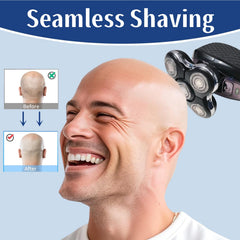 Midnt close-up of dual track blades highlighting smooth edges for comfortable shaves