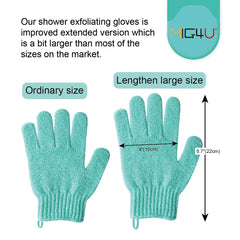 MIG4U hand wearing mitt with soap showing deeper cleansing benefit
