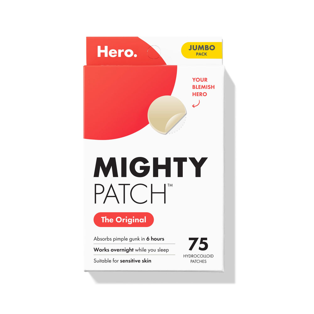 Mighty Patch front packaging showing box and count, easy overnight use
