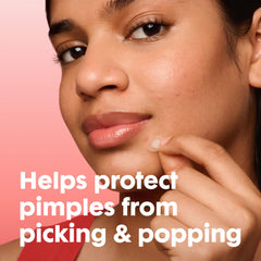 Close-up of Mighty Patch translucent texture, invisible coverage benefit