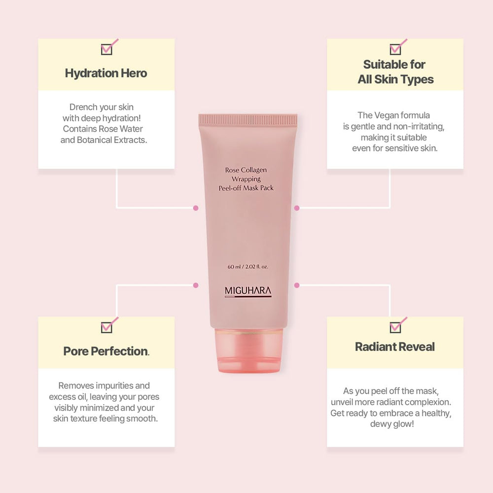 MIGUHARA peeling action photo demonstrating easy one-piece removal benefit