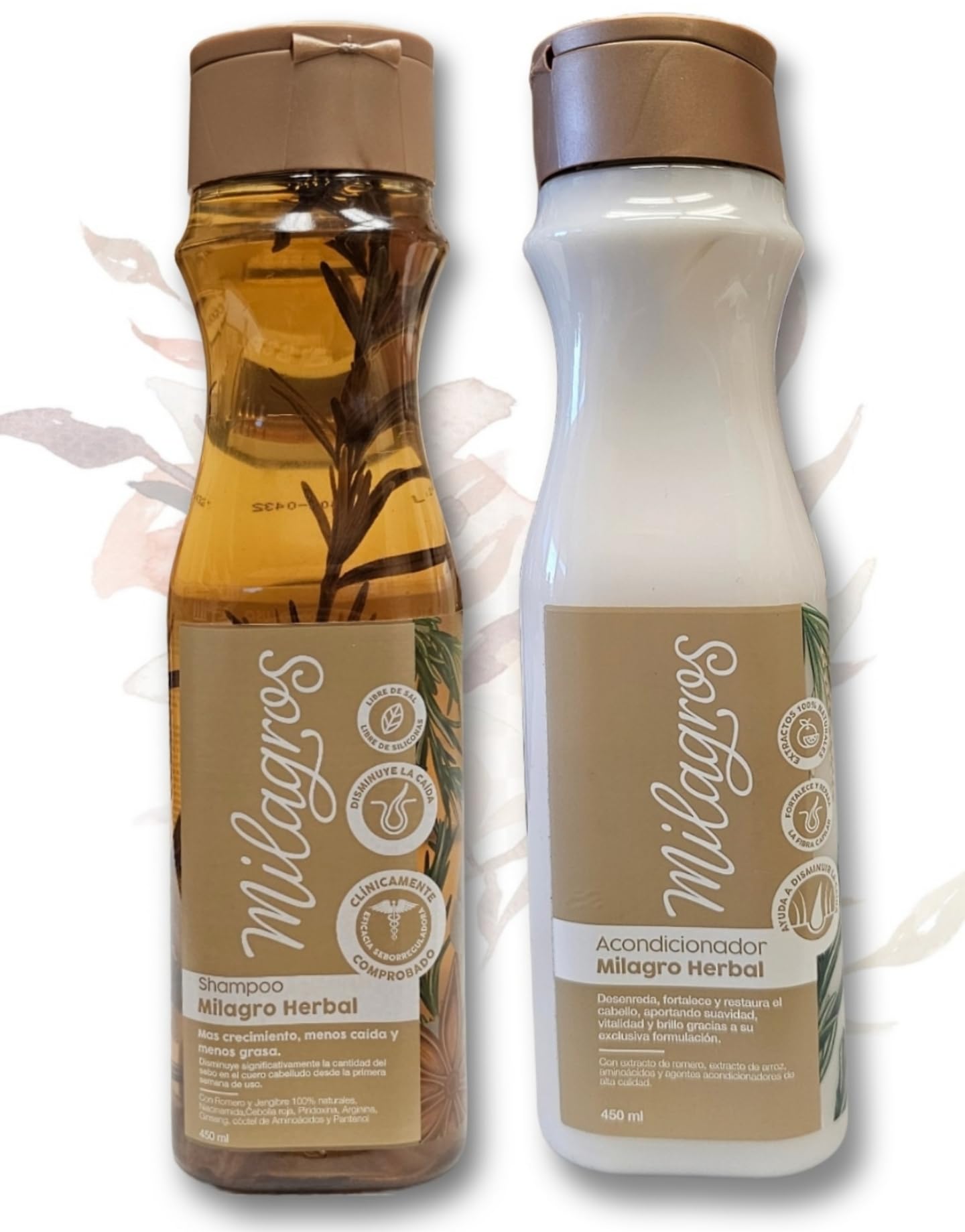 Milagros packaging front showing product labels and natural benefits