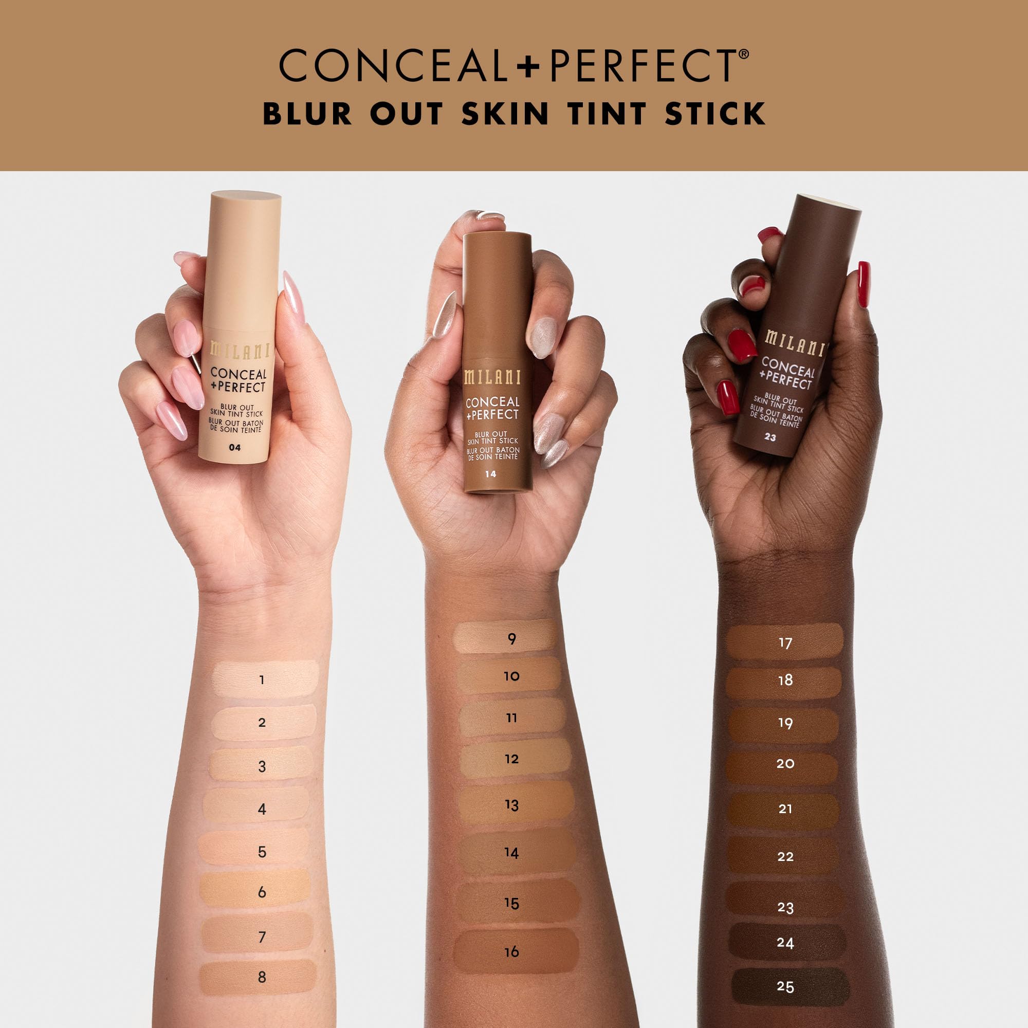 Milani application with sponge demonstrating seamless, buildable coverage