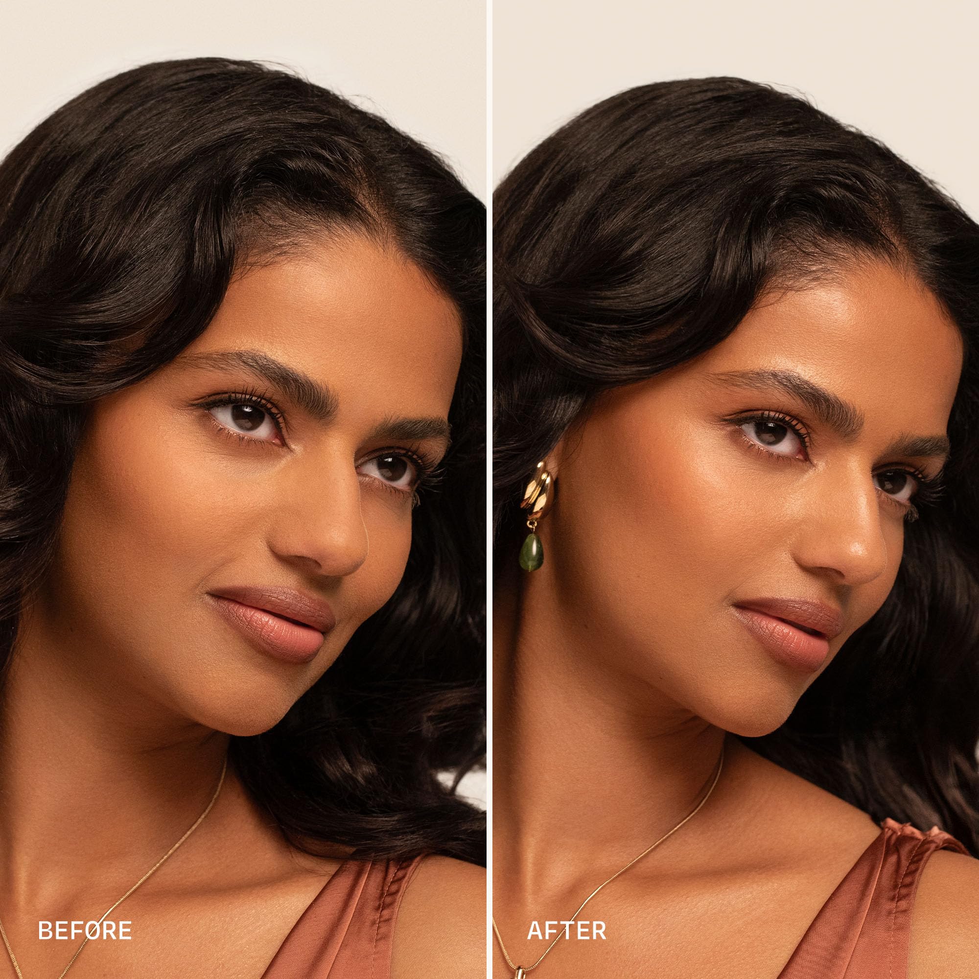 Milani product texture on skin illustrating hydrated luminous finish