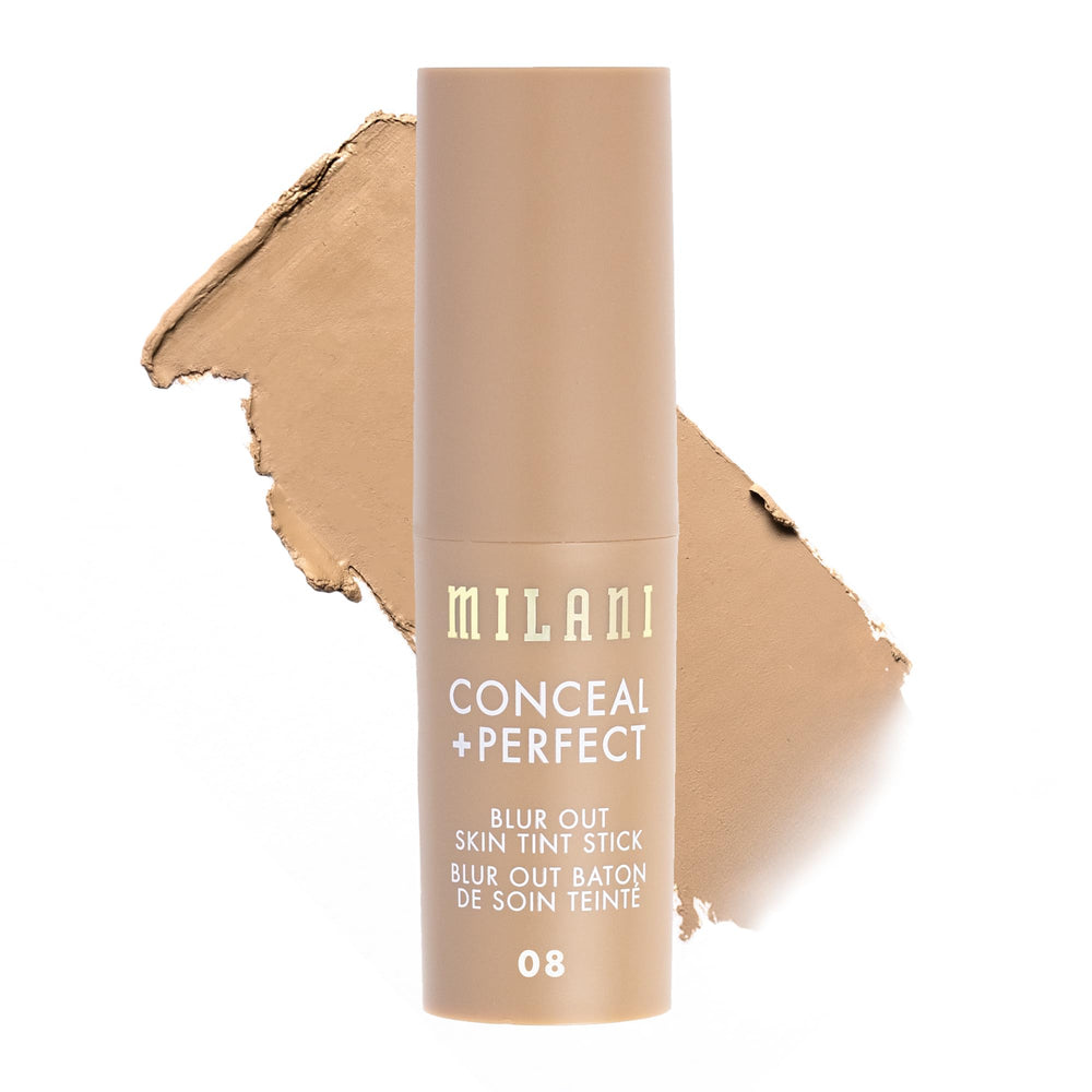 Milani front packaging showing shade 08 light medium warm and easy application benefit