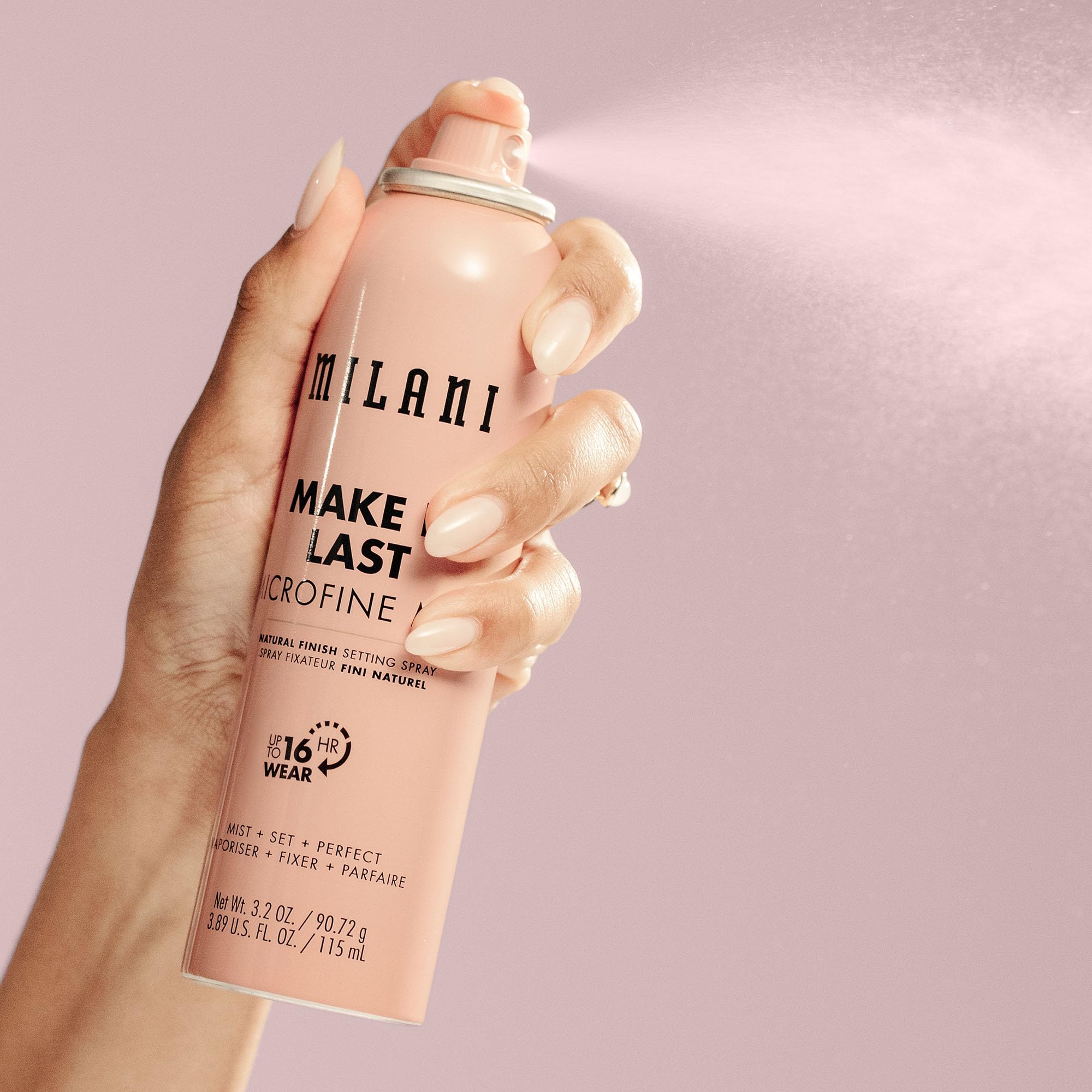 Milani label closeup highlighting ingredients and cruelty-free claim