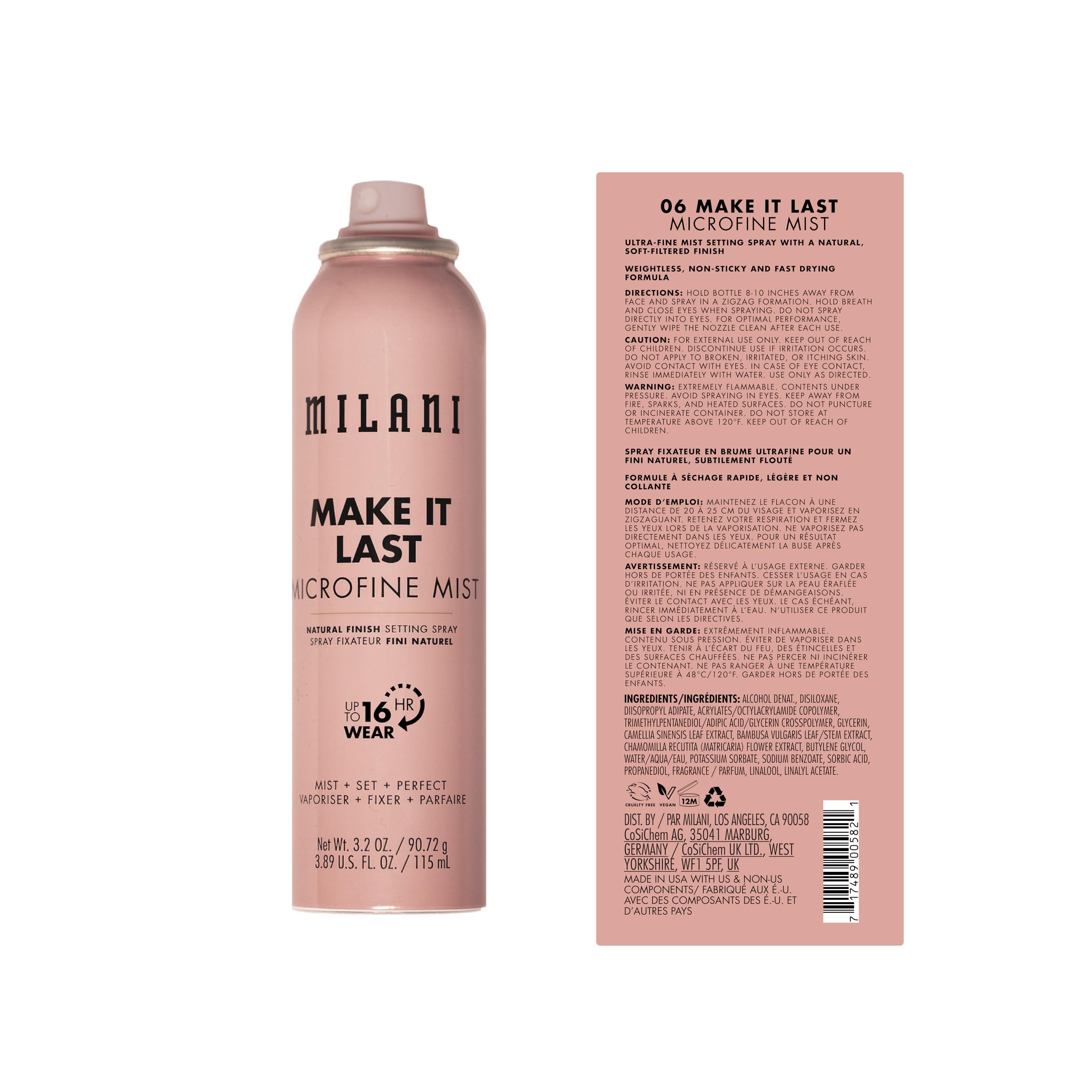 Milani microfine mist dispersing evenly for lightweight finish