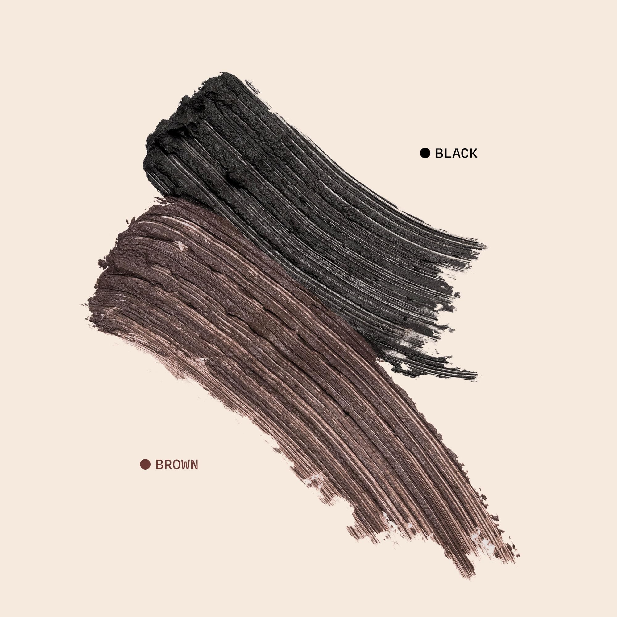Milani before and after comparison highlighting visible length and no clumping