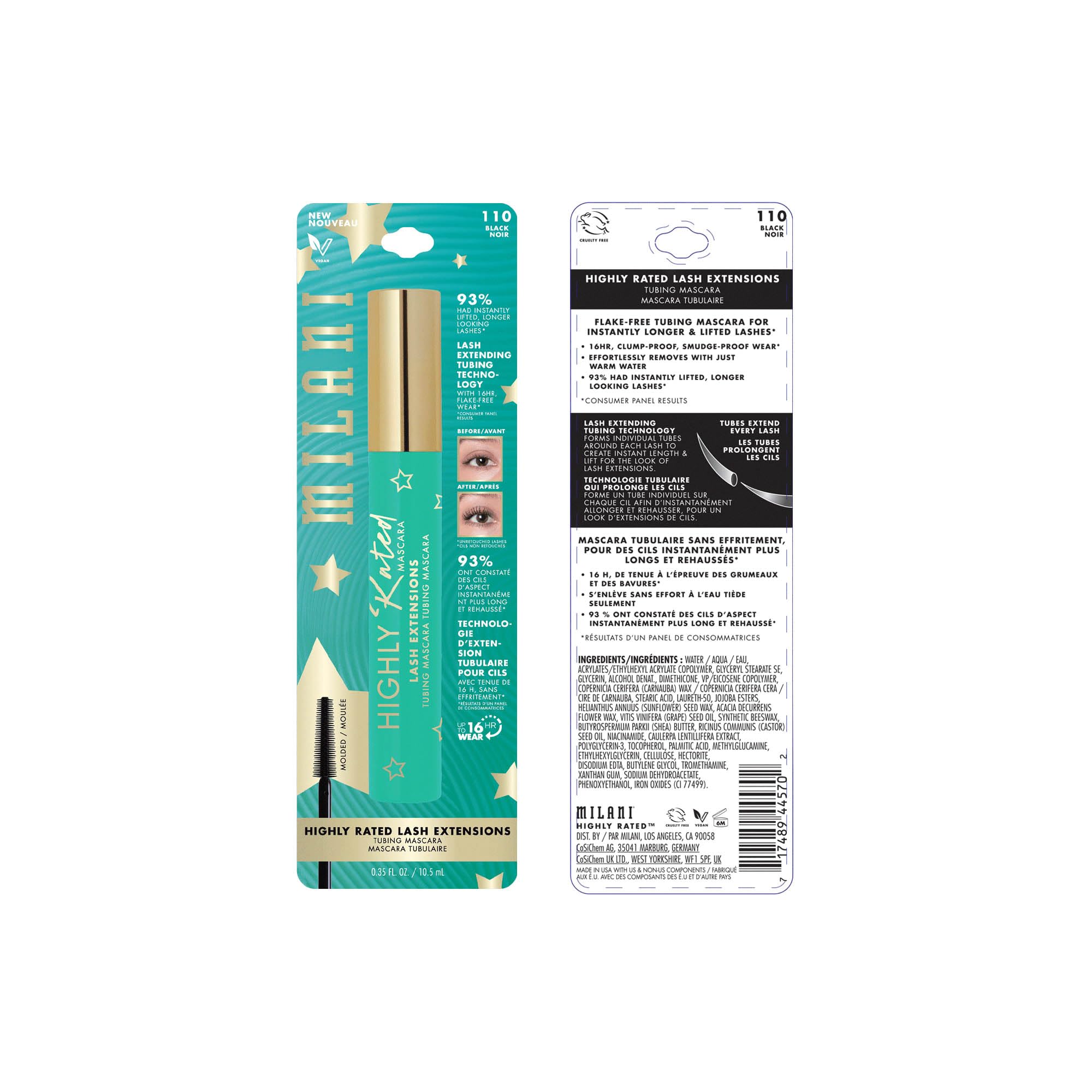 Milani two-pack boxed presentation ideal for value and travel convenience