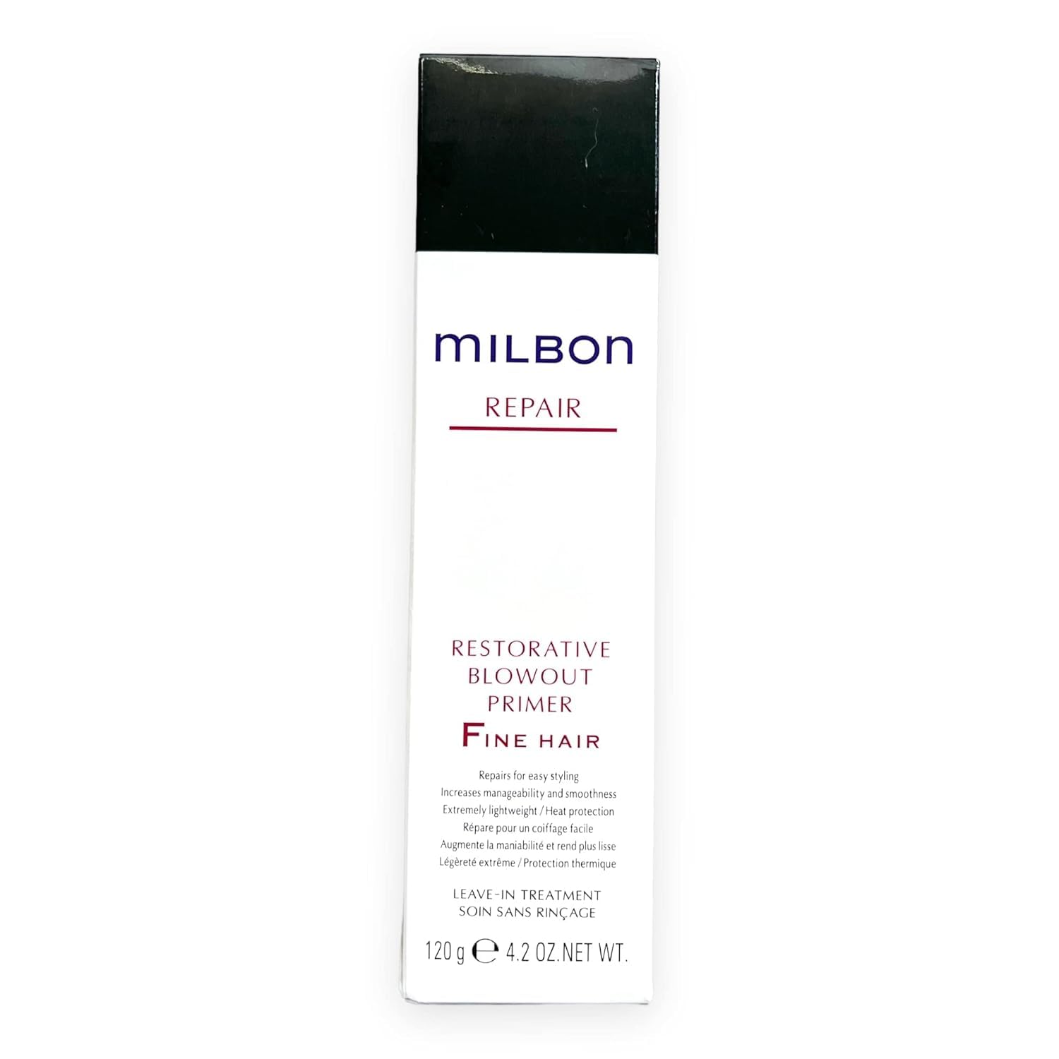 Milbon applied to towel-dried hair aiding detangling and smoother styling