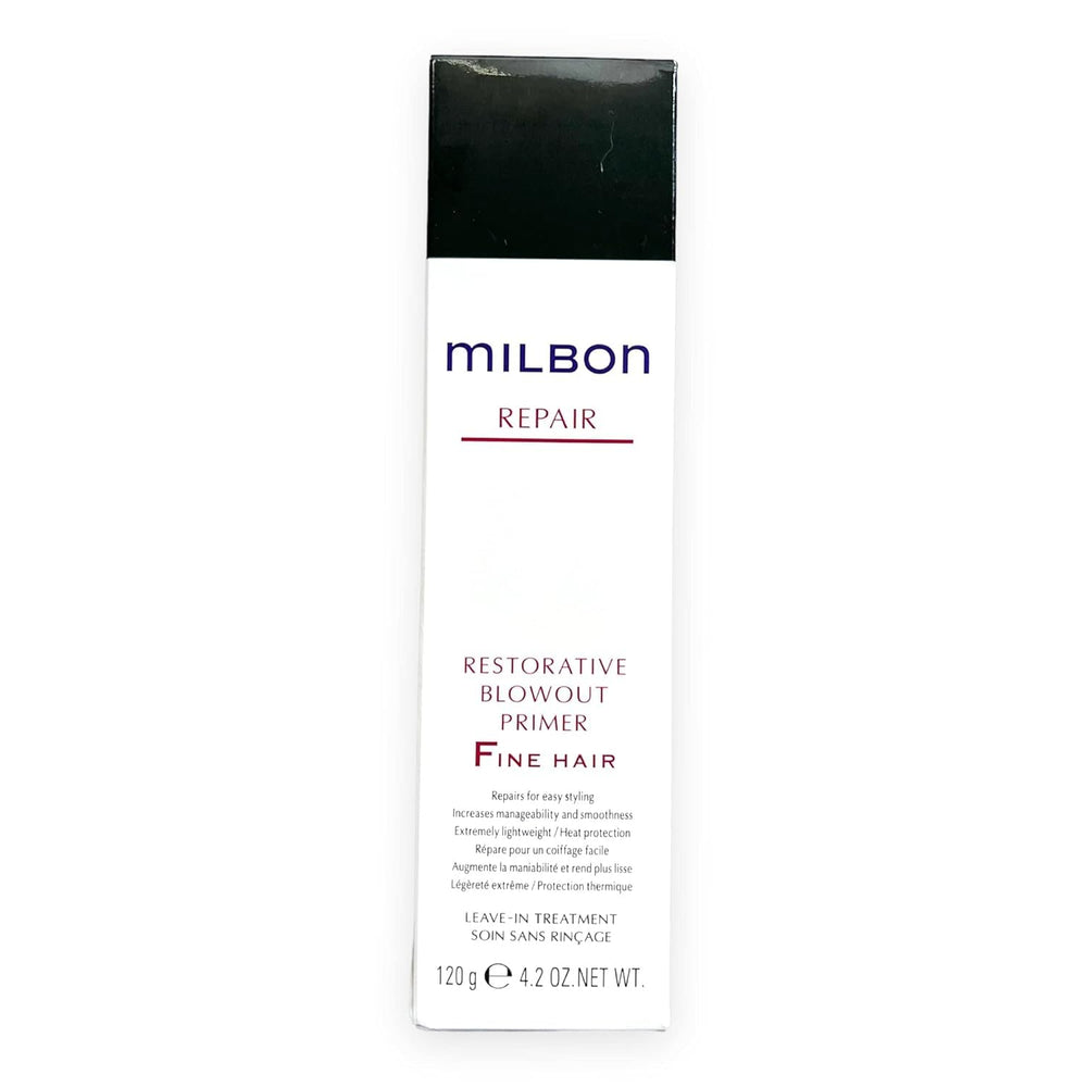 Milbon applied to towel-dried hair aiding detangling and smoother styling