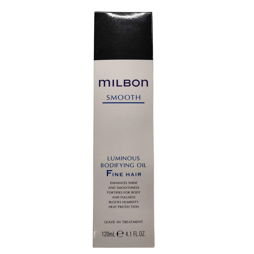 Milbon oil texture drop close-up showing silky sheen and nourishing feel