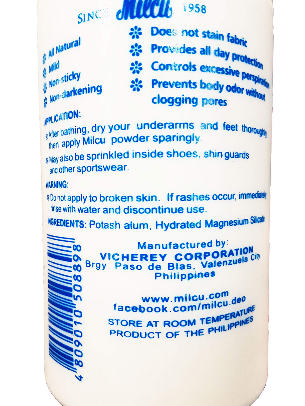 Milcu powder texture close-up showing fine particles for quick moisture control