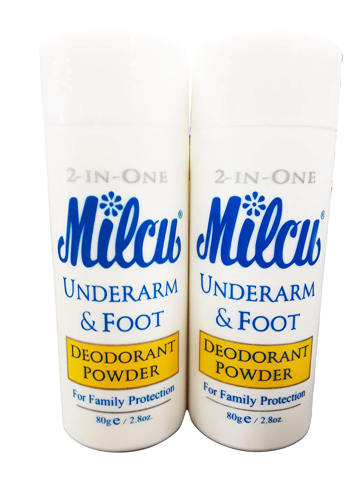 Milcu front packaging showing two 80g bottles and light scent benefit