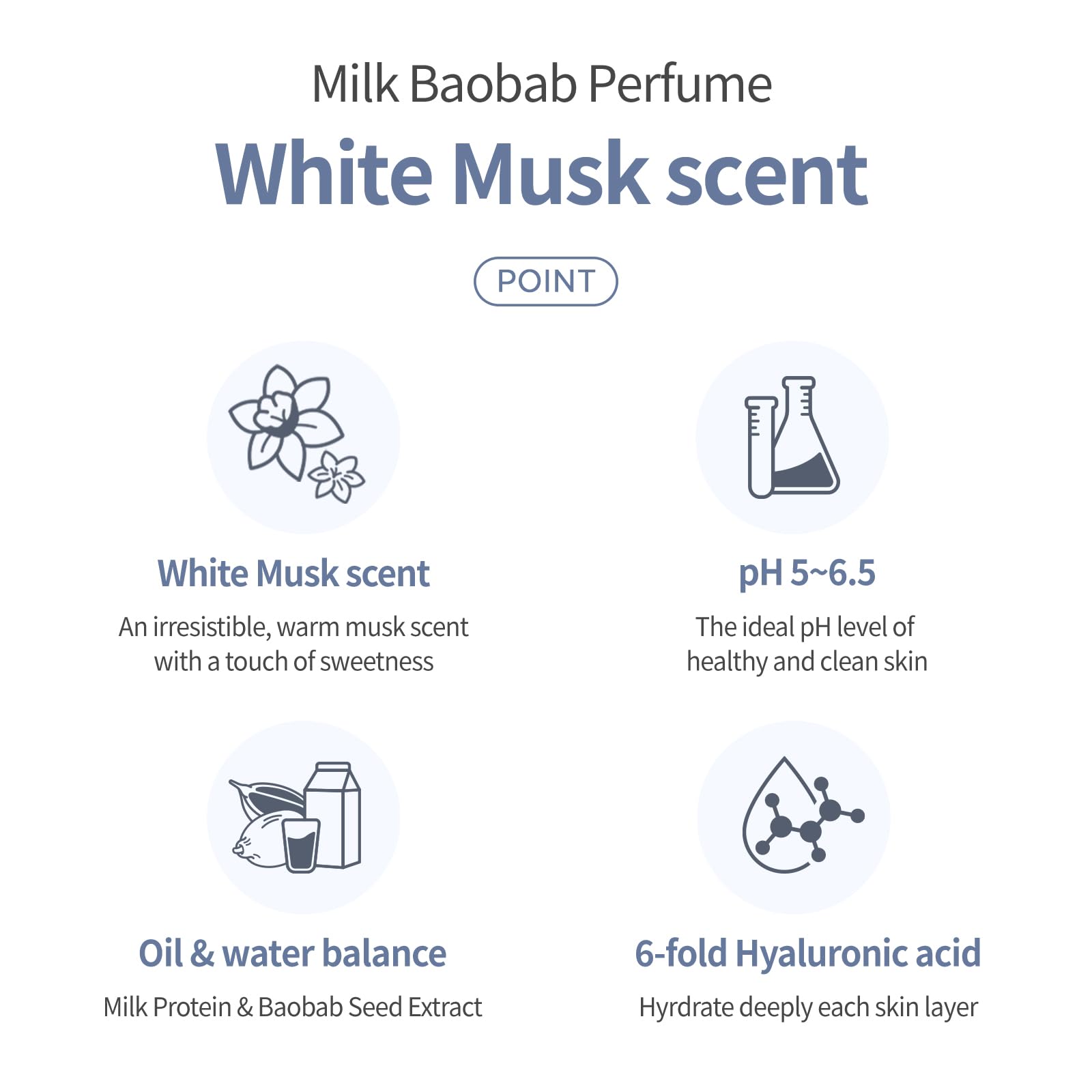 Milk Baobab ingredients label close-up highlighting gentle formula benefits