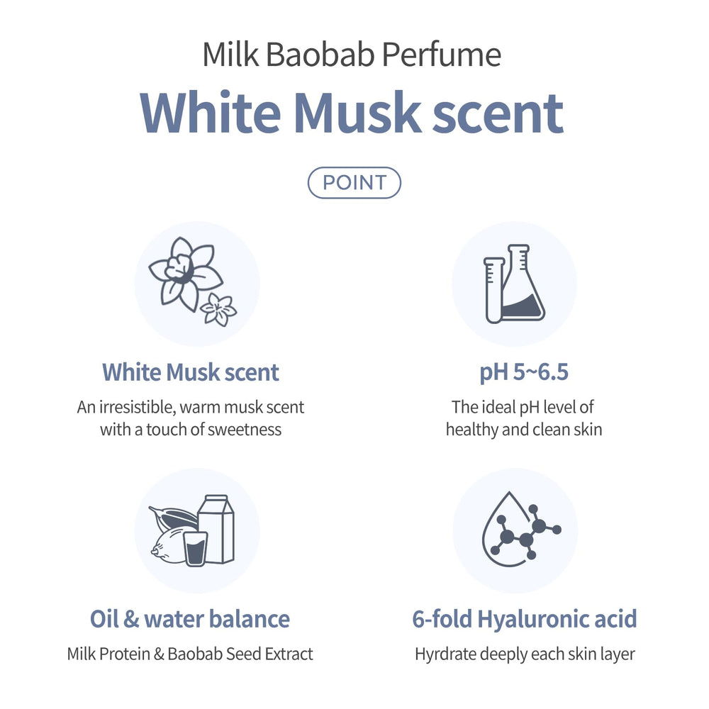 Milk Baobab ingredients label close-up highlighting gentle formula benefits