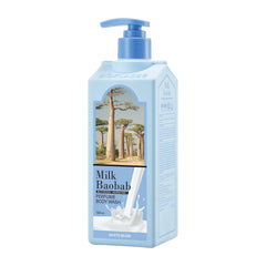 Milk Baobab front label showing product name and size for clear identification
