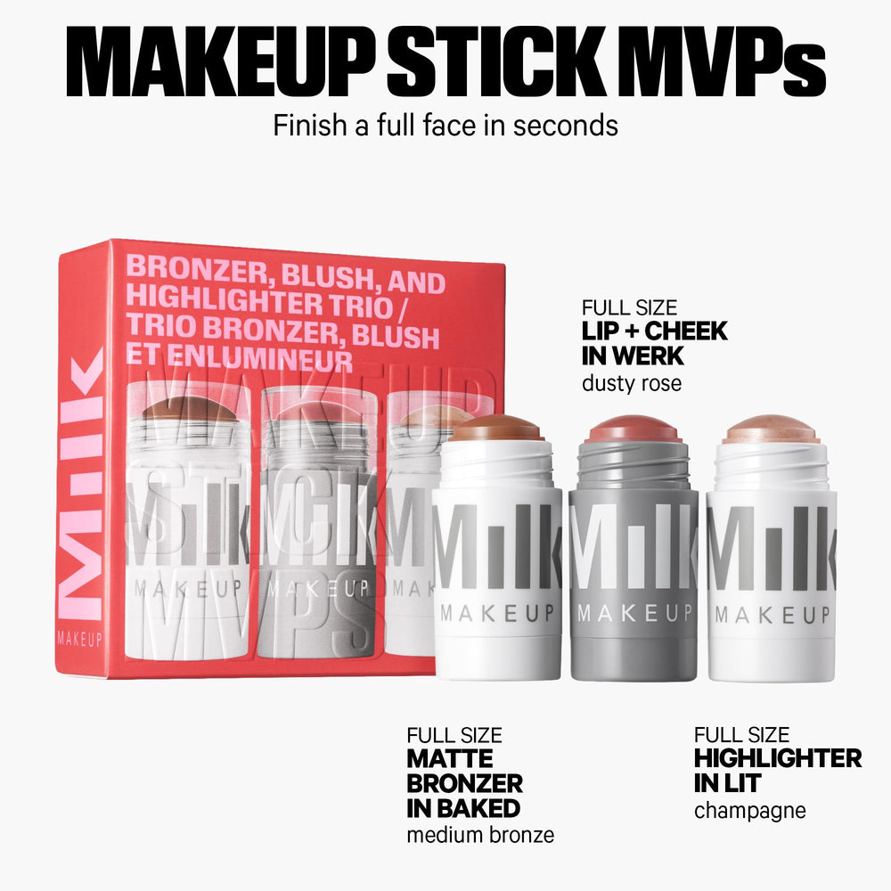 Milk Makeup bronzer stick close-up showing creamy tip and smooth finish for sculpting