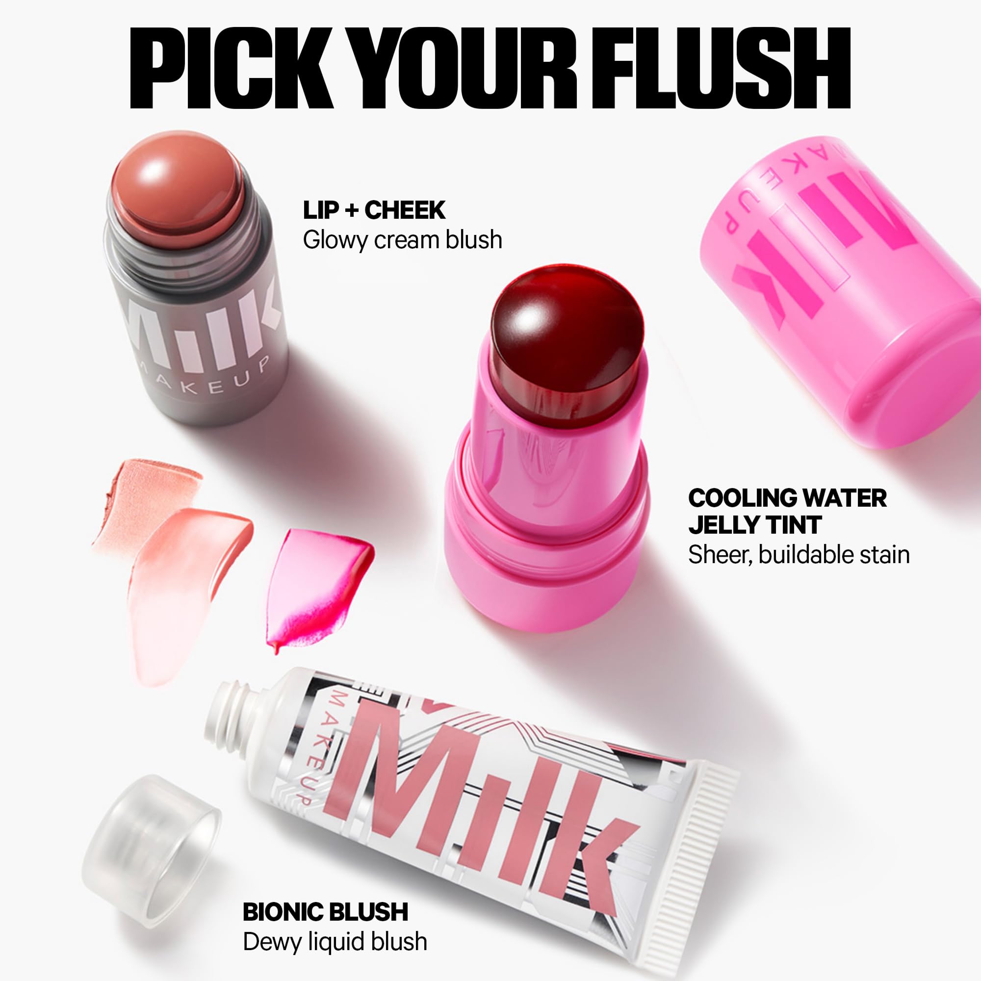 Milk Makeup Cooling Water Jelly Tint beside coin to show compact travel size