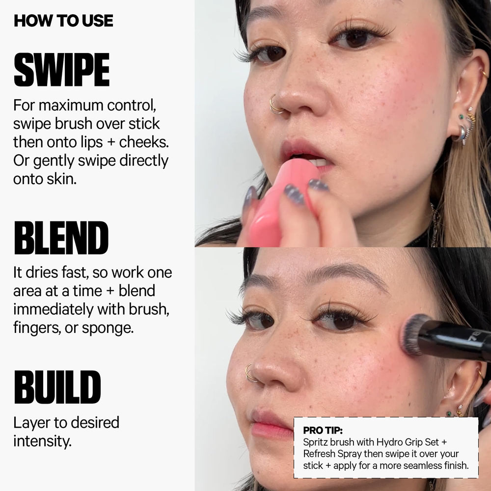 Milk Makeup Cooling Water Jelly Tint swatch on arm showing buildable berry payoff