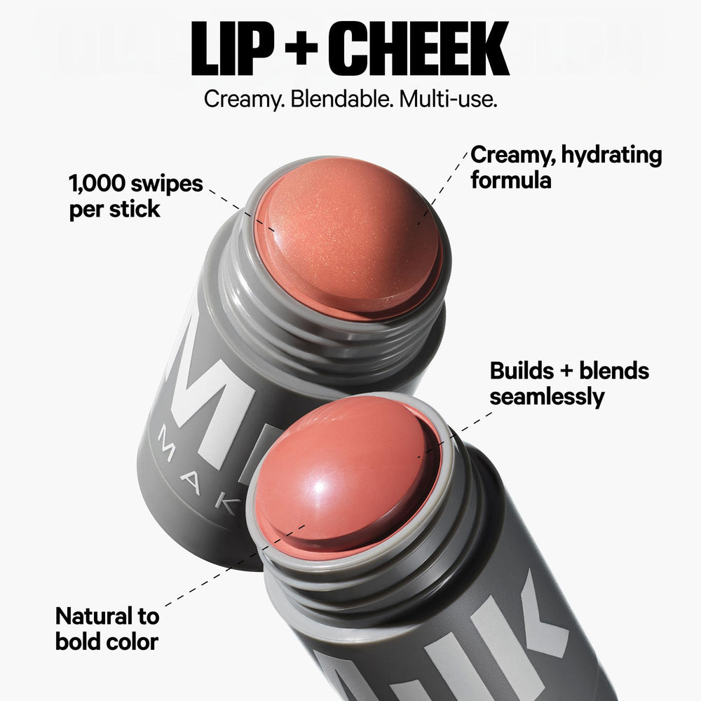Milk Makeup highlighter Lit champagne close detail showing shimmer for radiant glow