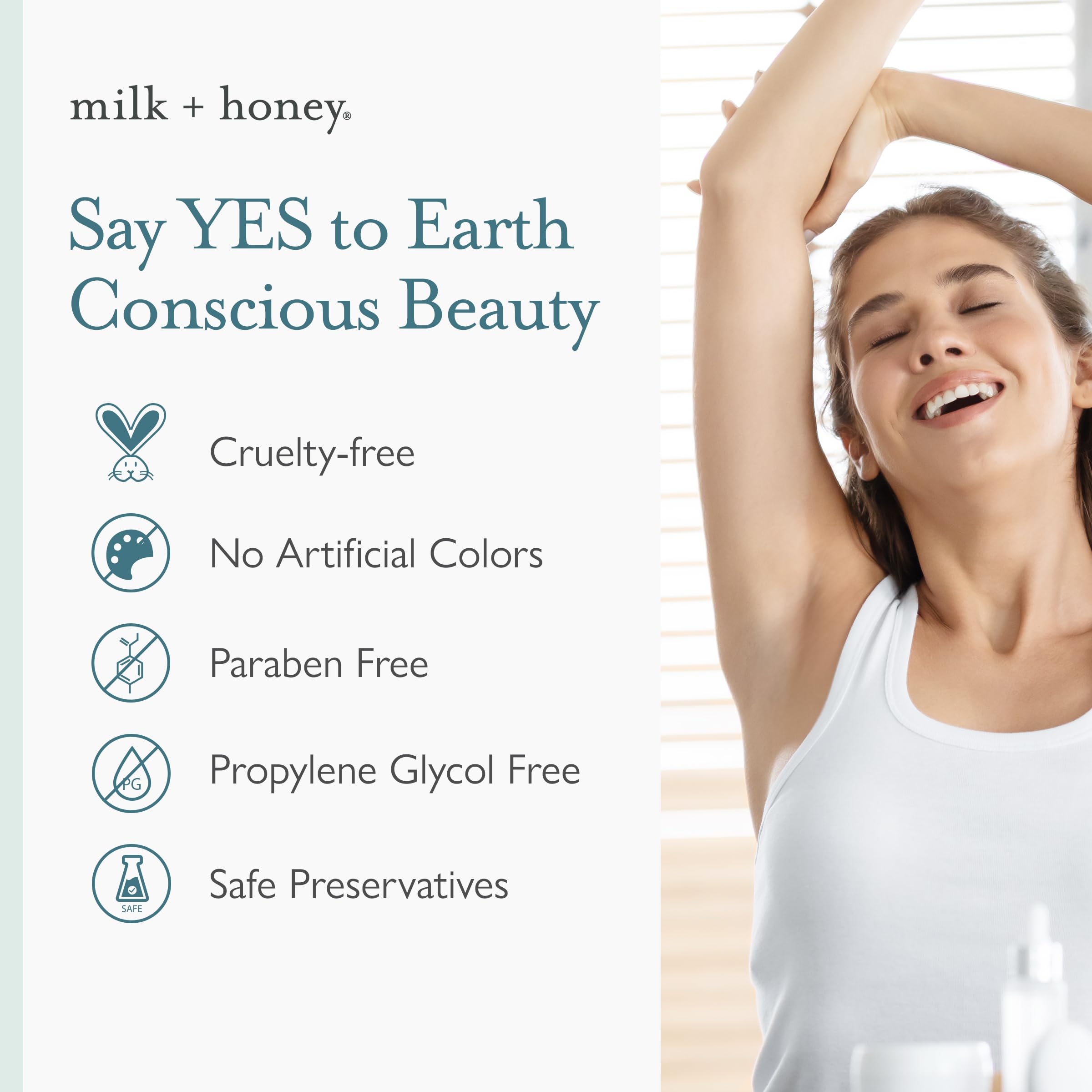 milk + honey applying underarm demonstrating gentle application and protection