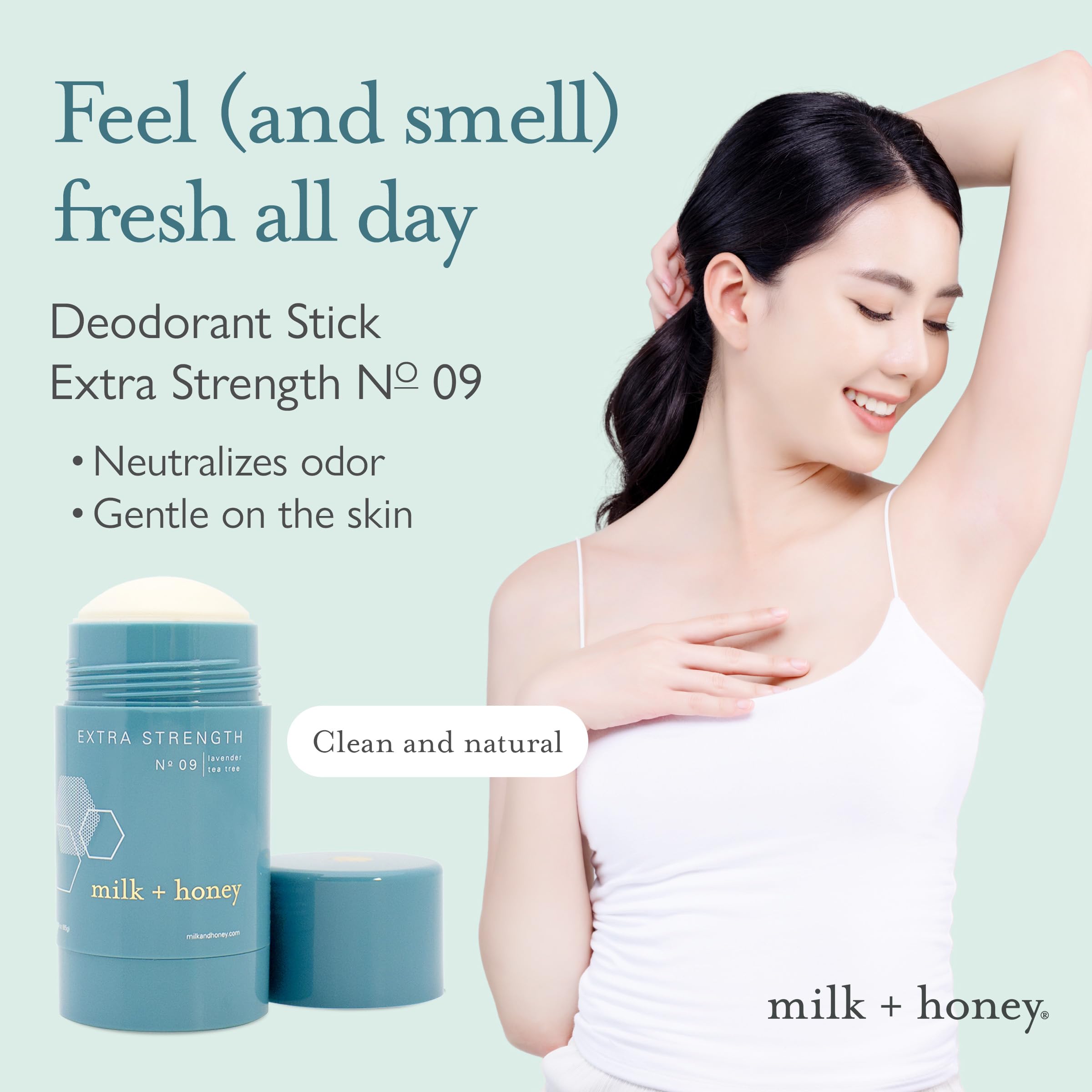 milk + honey texture close-up showing smooth stick for easy glide