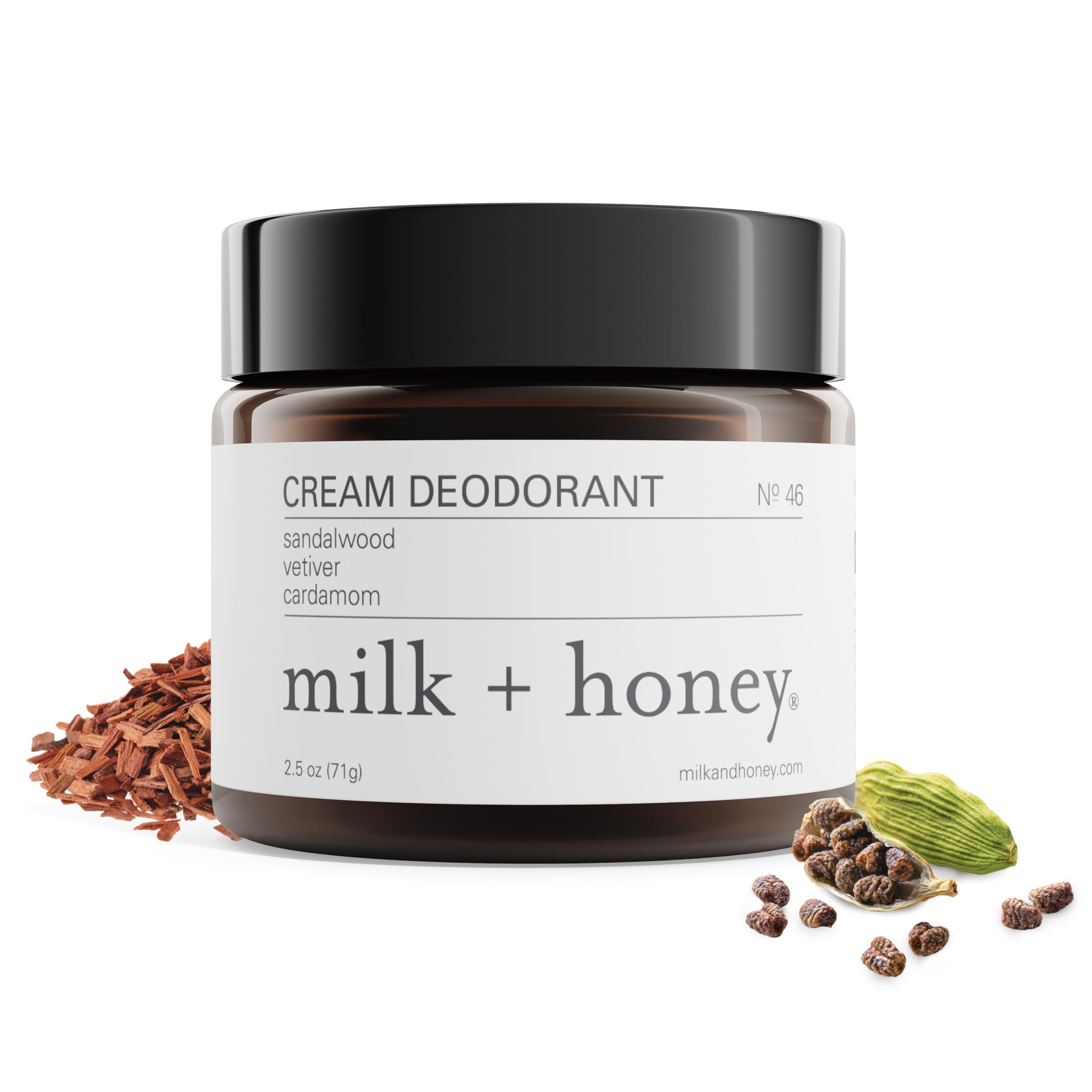 milk + honey jar front view showing elegant label and size benefit