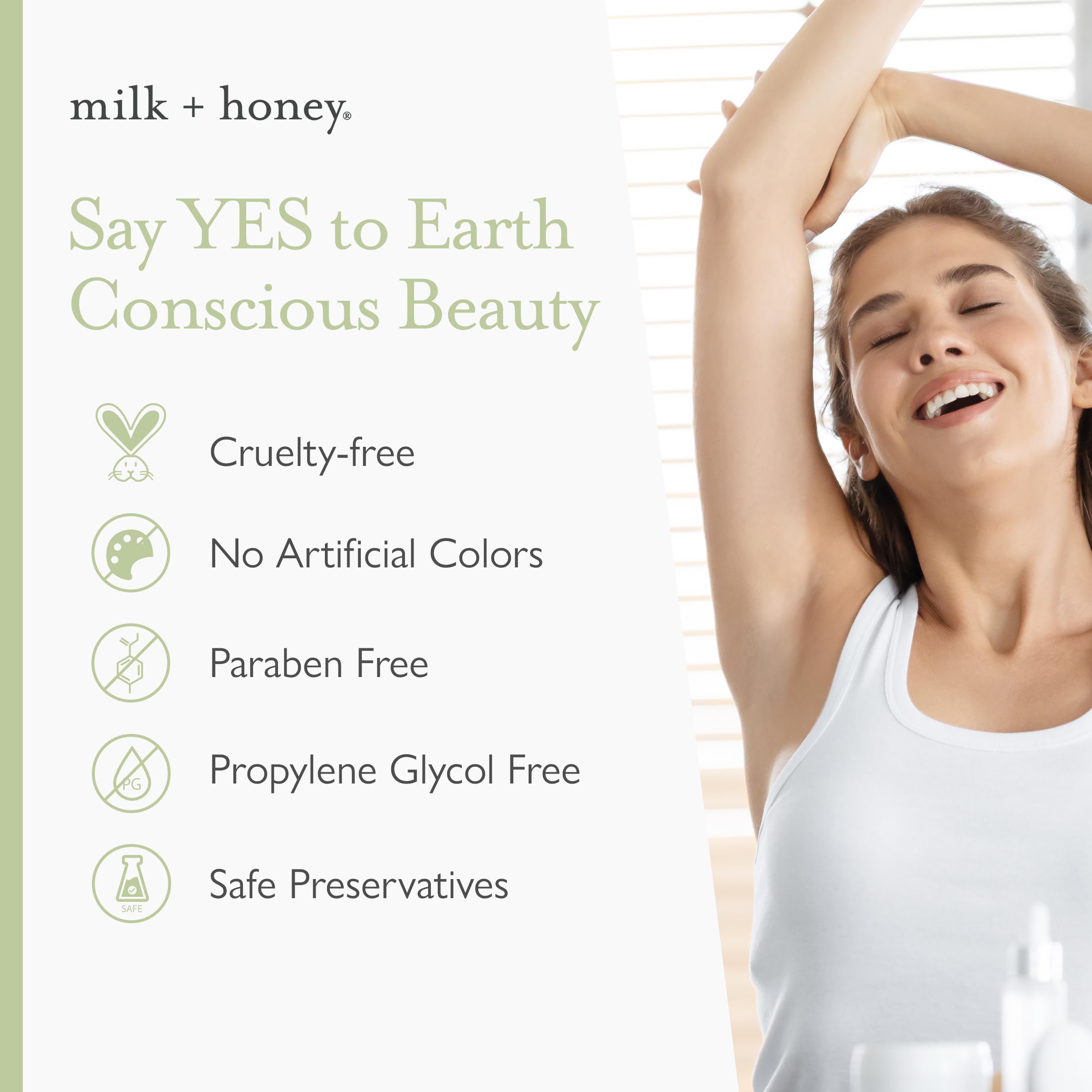 milk + honey next to a ruler showing 2.5oz scale benefit