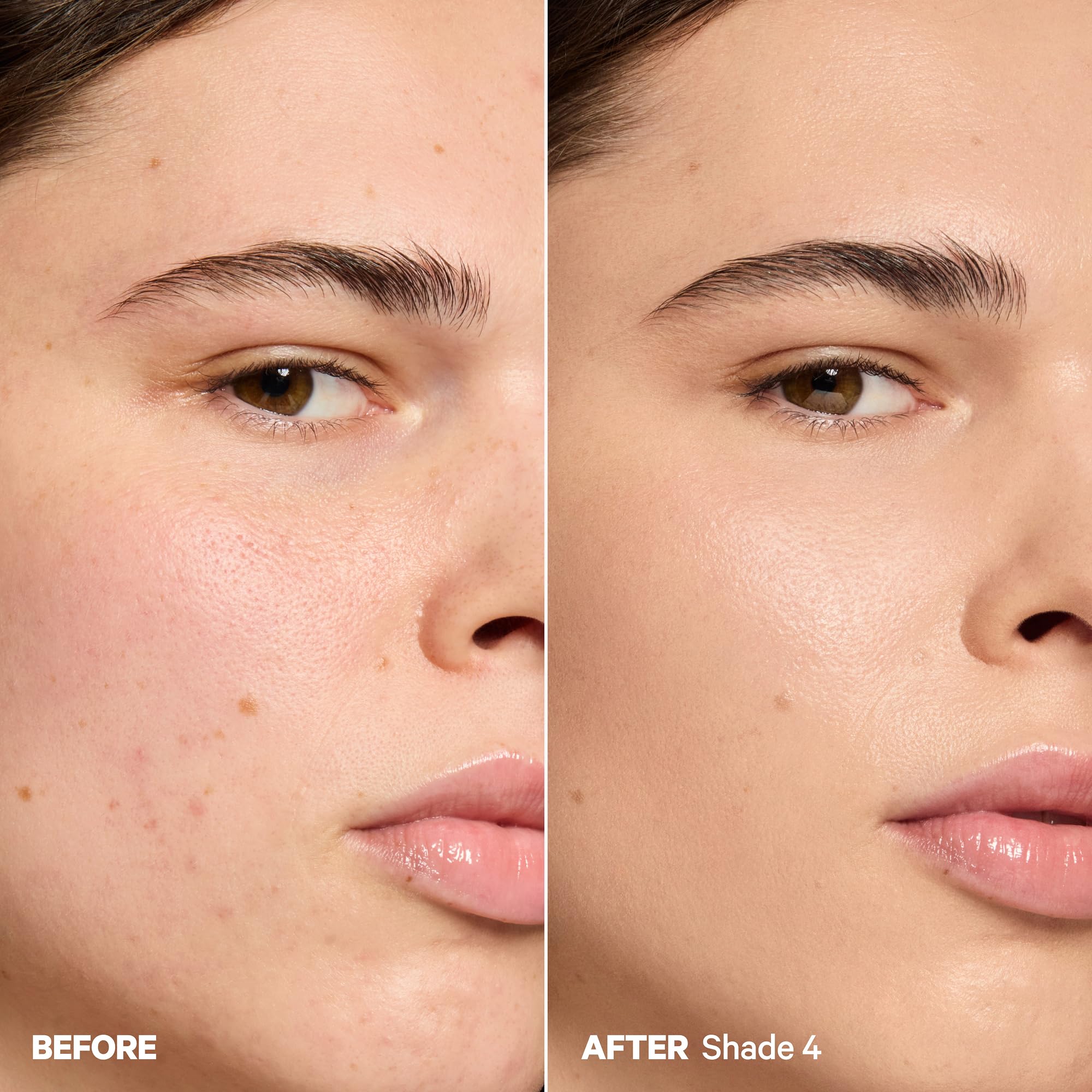 Milk Makeup application on face producing natural radiant skin benefit