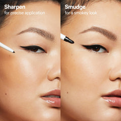 Milk Makeup eyeliner close-up of brown tip demonstrating creamy texture and precise line