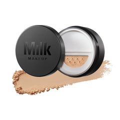 Milk Makeup front packaging showing powder compact and branding for long-lasting matte