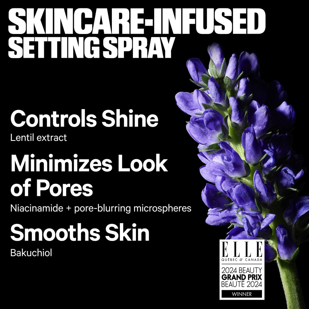 Milk Makeup mist texture on skin illustrating pore-blurring and shine control