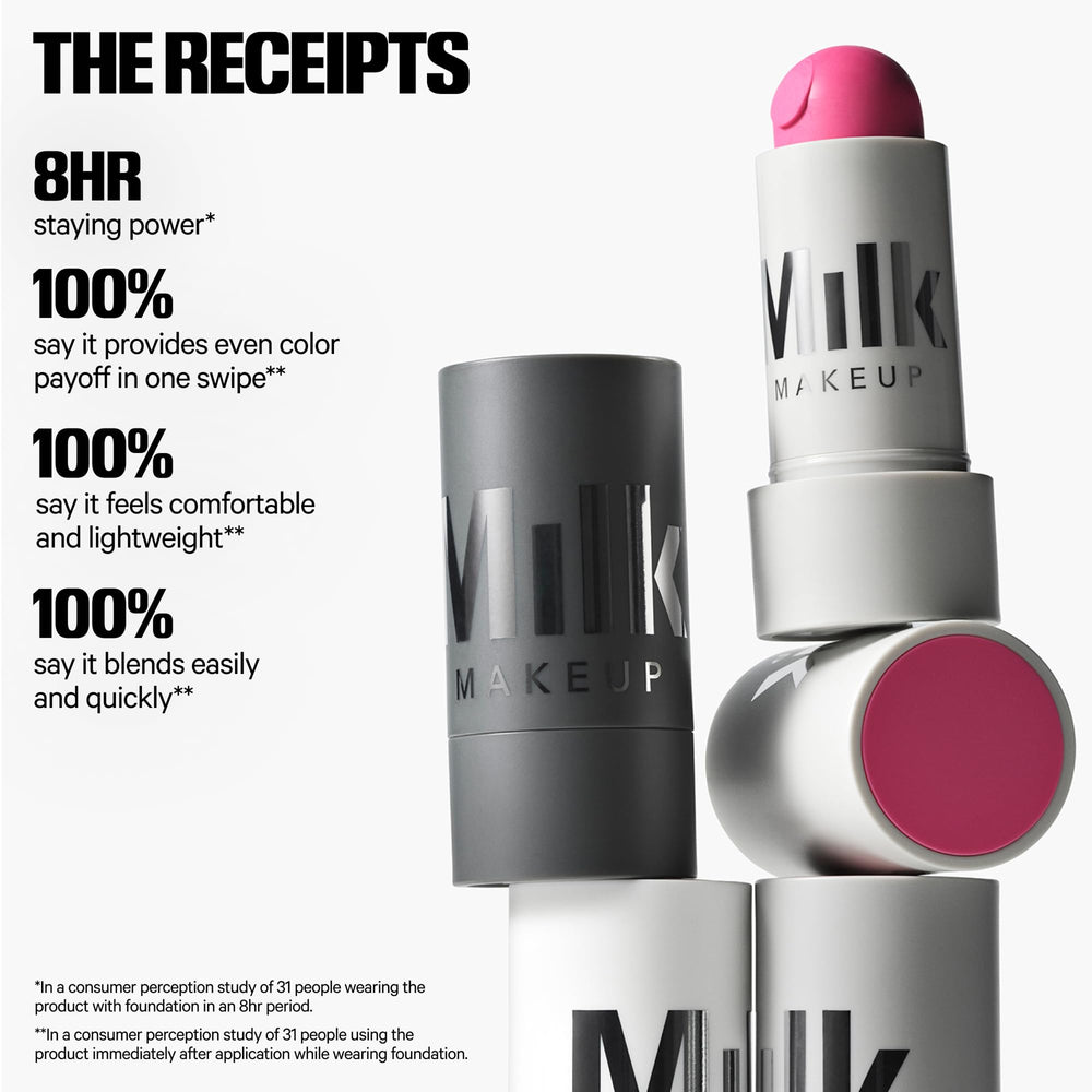 Milk Makeup stick tip angled for precise application and easy control