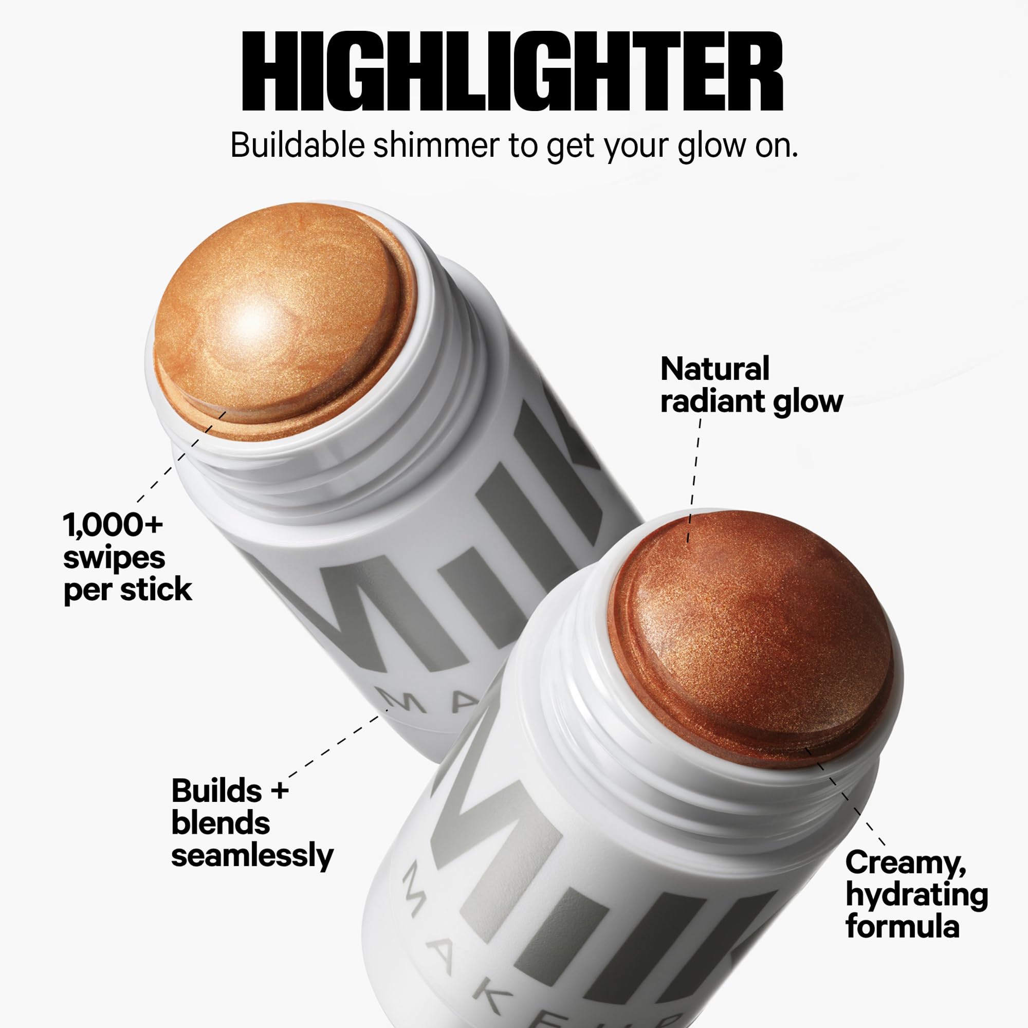 Milk Makeup texture swatches on arm showing blendable finish and shade payoff