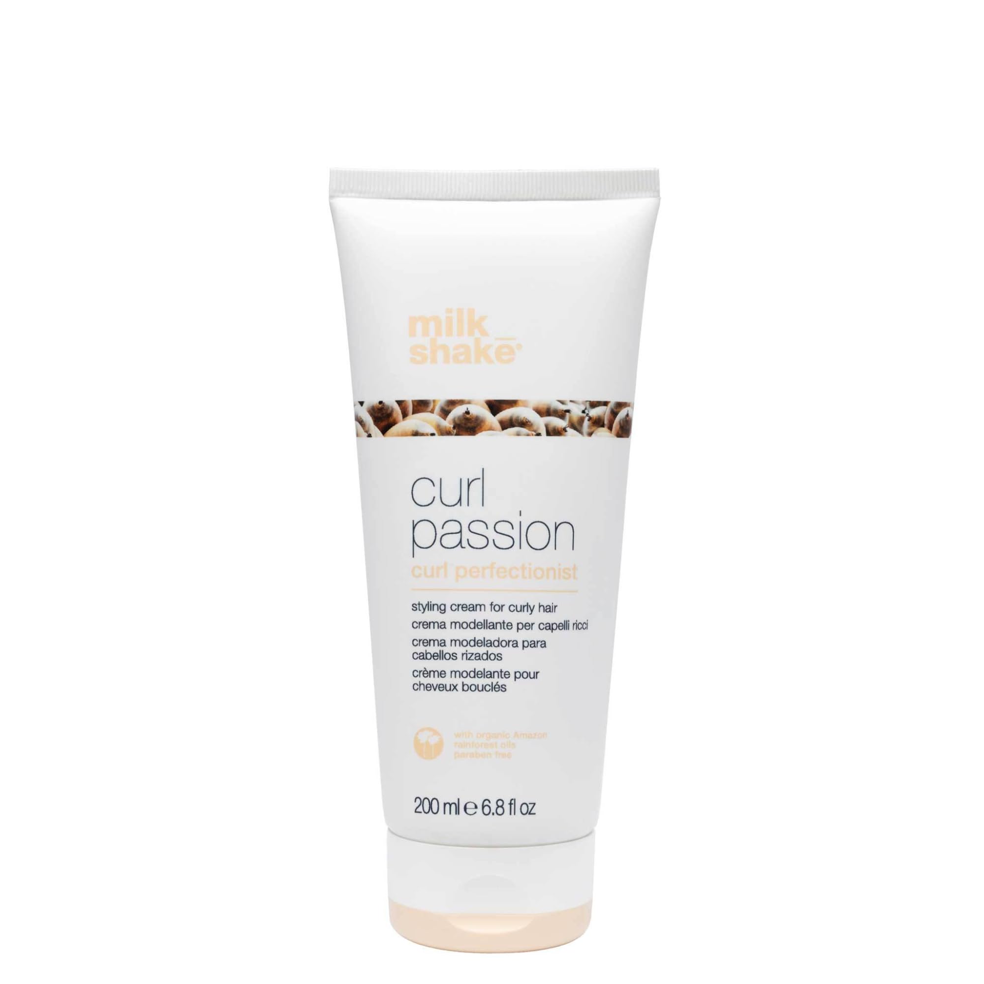 milk_shake front packaging of Curl Passion Perfectionist showing brand and size with clear labeling