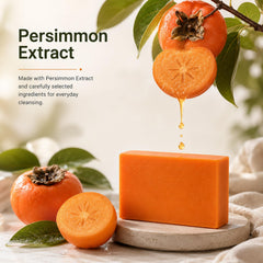 MilkyBump persimmon soap rich foam demonstrating effective cleansing