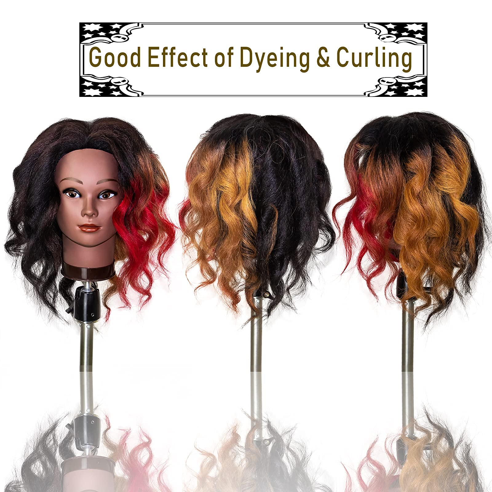 MILLYSHINE mannequin mounted on table stand for stable cutting and styling practice