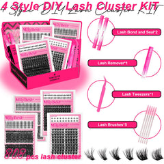 MilyBest close-up of individual lash clusters highlighting soft D-curl fibers