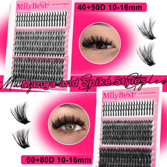 MilyBest tweezers and five brushes displayed for precise application and styling
