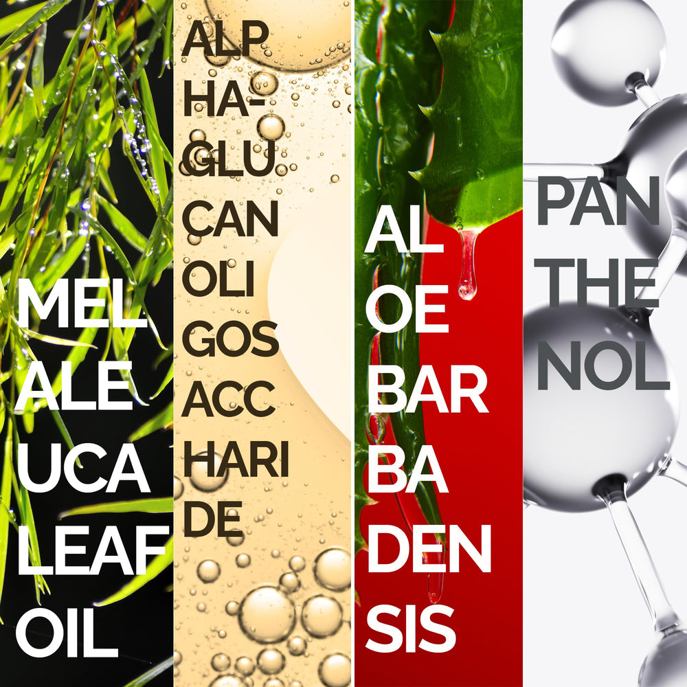 Mineaderm ingredient focus with aloe and panthenol highlighting soothing benefit